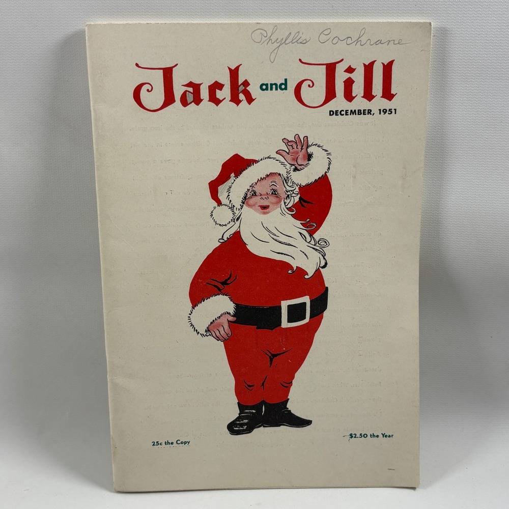 Vintage Jack and Jill Magazine December 1951 Santa Claus Christmas Issue